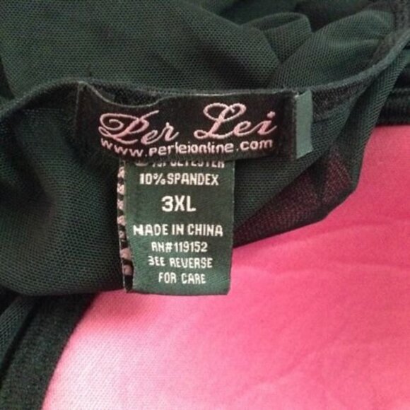Per Lei Pink Black Babydoll Chemise Built in Bra Size 3XL - Picture 4 of 4
